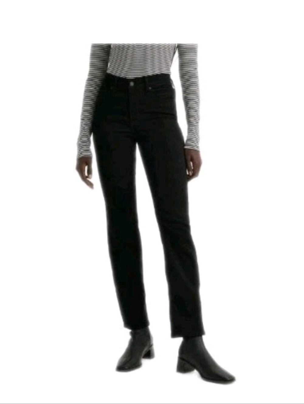 Levi's 314 Midrise Shaping Straight Jeans Women's 24 Black GUC